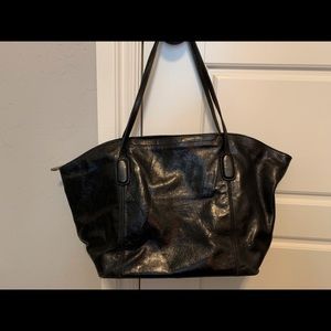 Hobo black genuine leather handbag